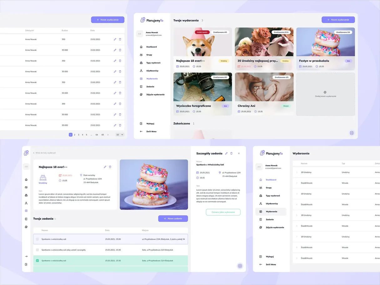 Screenshot of the PlanujemyTo app.