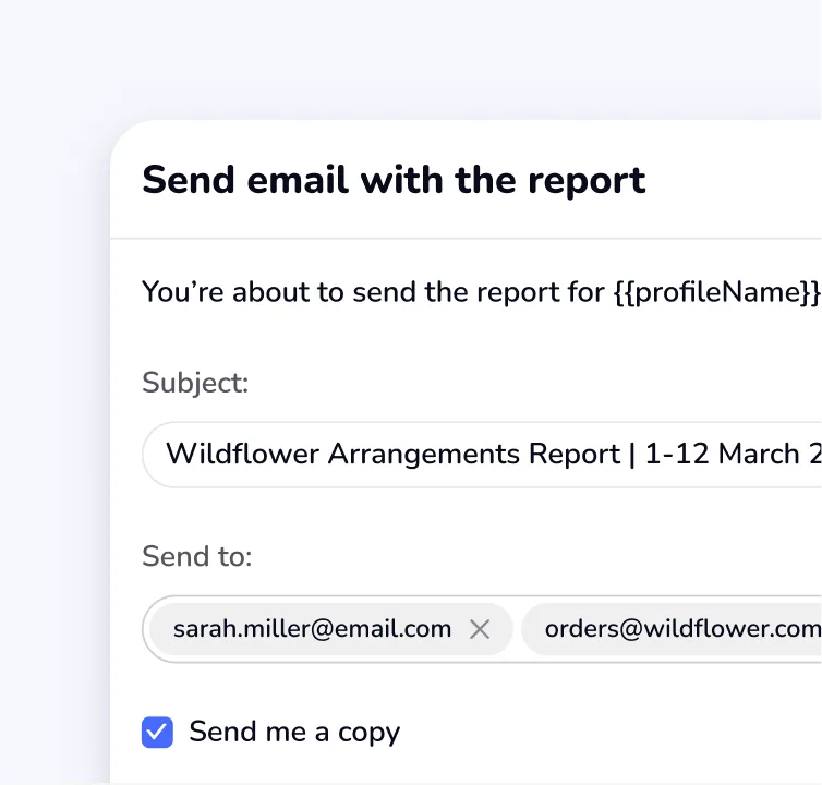 Sending by email