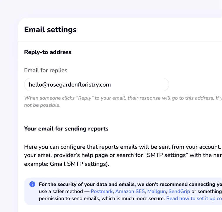Sending by email